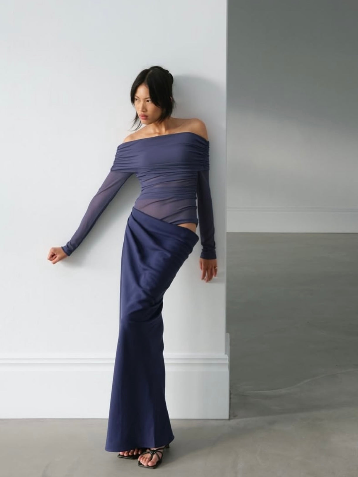 BENNI Yasmin Off Shoulder Maxi Dress
