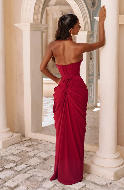 Minette Maxi in Deep Red