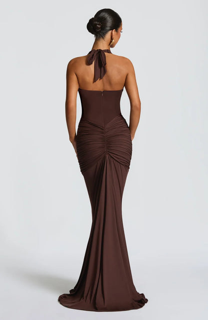 Rosetta Maxi Dress in Brown