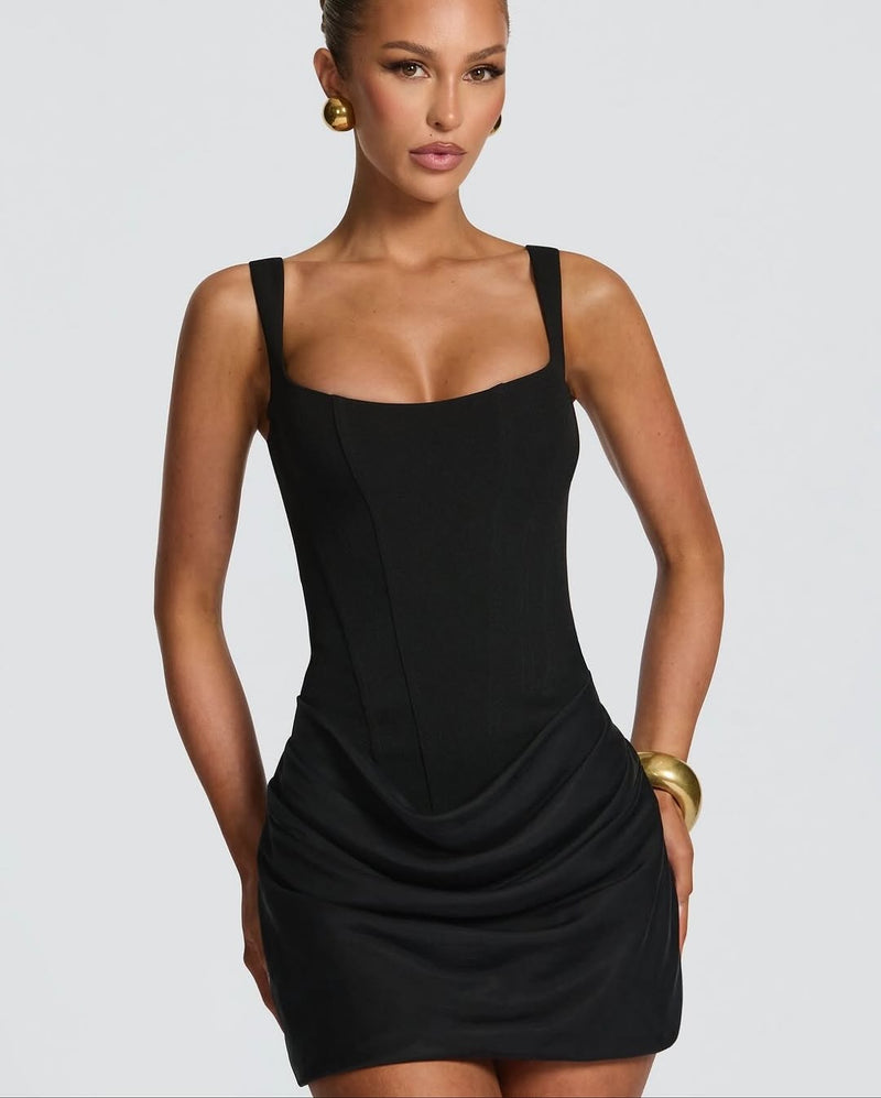 Cornelia Mini Dress in Black