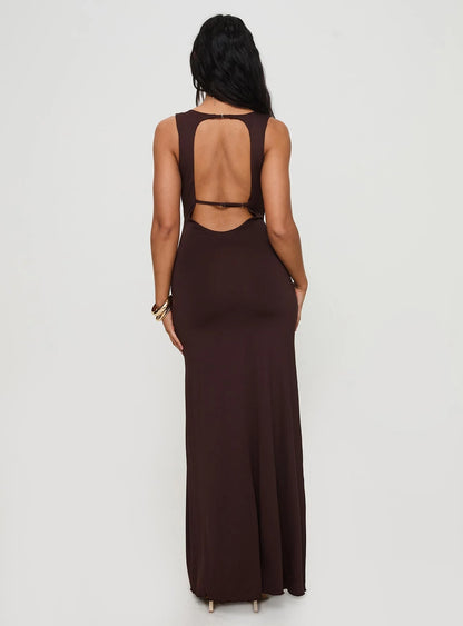 Frederica Plunge Maxi Dress
